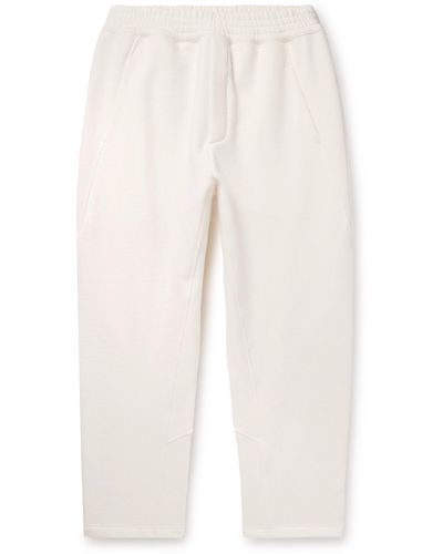 The Row Koa Brushed Stretch-cotton Sweatpants - White