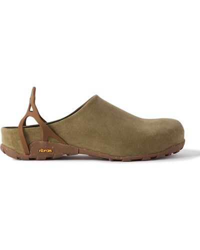 Roa Fedaia Rubber-trimmed Suede Mules - Brown