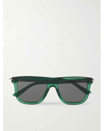 Gucci Square-frame Acetate Sunglasses - Green