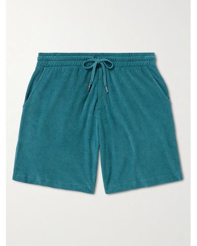 Frescobol Carioca Augusto Shorts aus Frottee aus einer Mischung aus Baumwolle - Blau