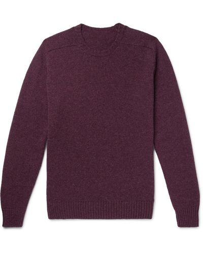 Anderson & Sheppard Shetland Wool Sweater - Purple