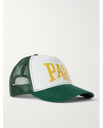 Palm Angels Berretto da baseball in twill di misto cotone e mesh con logo PA League - Verde