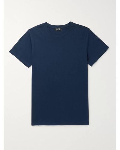 A.P.C. T-shirt in jersey di cotone Jimmy - Blu