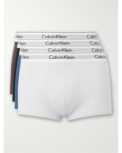 Calvin Klein Five-pack Stretch-jersey Boxer Briefs - Grey