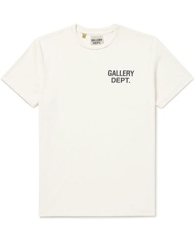 GALLERY DEPT. Logo-print Cotton-jersey T-shirt - Natural