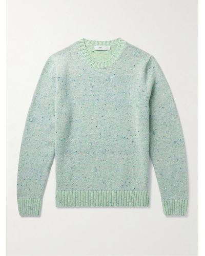Inis Meáin Donegal Merino Wool And Cashmere-blend Jumper - Green
