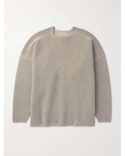 Fear Of God Ottoman Pullover aus Wolle in Rippstrick - Grau