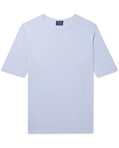 William Lockie Slim-fit Wool T-shirt - Blue