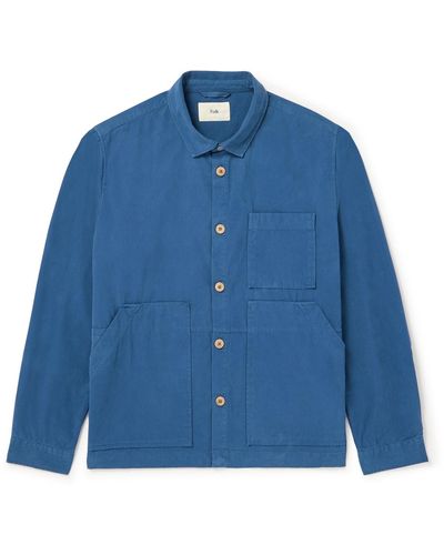 Folk Assembly Cotton Overshirt - Blue