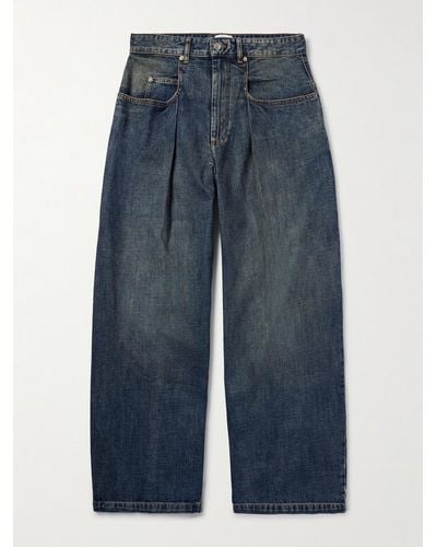 Isabel Marant Janael Wide-leg Pleated Jeans - Blue