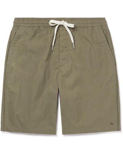 Rag & Bone Axel Straight-leg Cotton-blend Twill Drawstring Shorts - Green