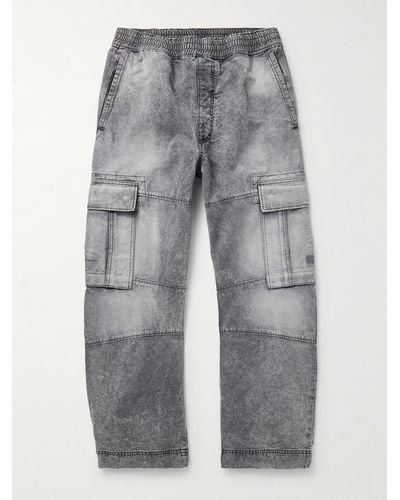 Givenchy Straight-leg Panelled Cargo Trousers - Grey