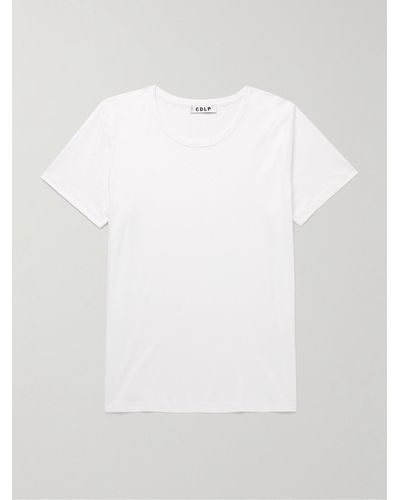 CDLP T-Shirt aus Jersey aus einer Lyocell-Baumwollmischung - Weiß