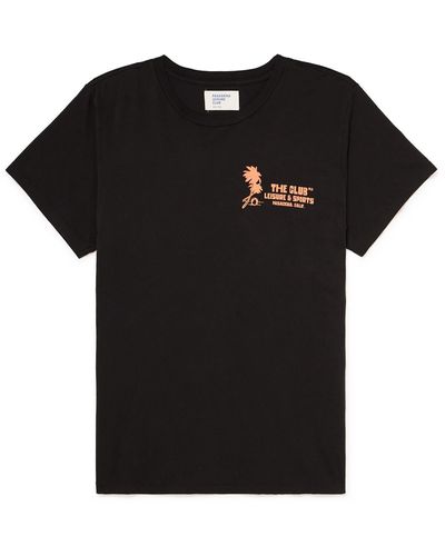 Pasadena Leisure Club The Club Printed Cotton-jersey T-shirt - Black