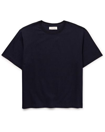 LE17SEPTEMBRE Cotton-jersey T-shirt - Blue