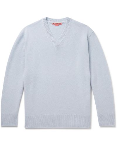 Acne Studios Wool And Cashmere-blend Sweater - White