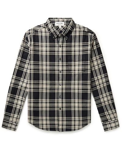 Alex Mill Mill Button-down Collar Checked Cotton Shirt - Black
