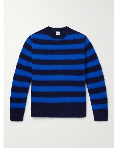 Aspesi Striped Wool Sweater - Blue