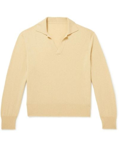 STÒFFA Cashmere Polo Shirt - Yellow