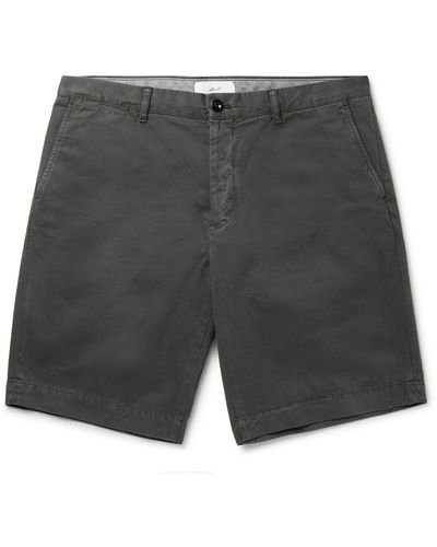 MR P. Garment-dyed Cotton-twill Bermuda Shorts - Gray