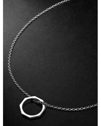 Eera White Gold Chain Necklace - Black