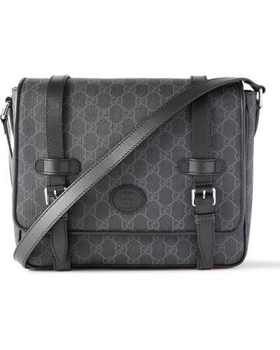 Gucci GG Canvas Messenger Bag - Black
