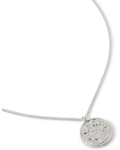 Pearls Before Swine Klon Silver Pendant Necklace - White
