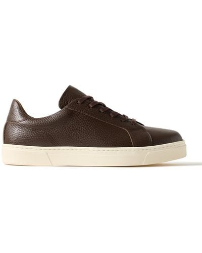 George Cleverley Jack Ii Full-grain Leather Sneakers - Brown