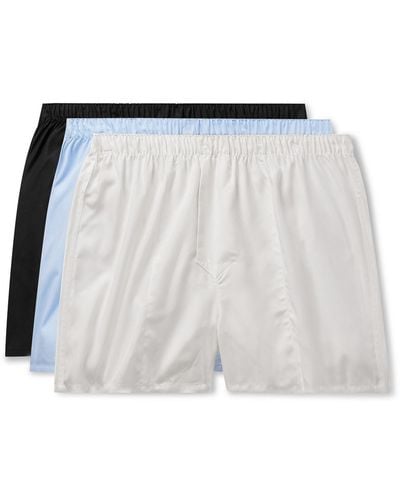 CDLP Three-pack Lyocell-poplin Boxer Shorts - White