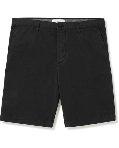 MR P. Straight-leg Garment-dyed Cotton-twill Bermuda Shorts - Black