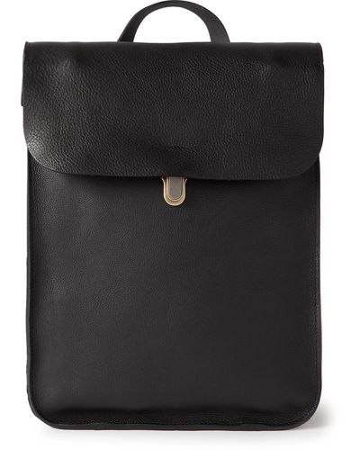 Bleu De Chauffe Arlo Vegetable-tanned Full-grain Leather Backpack - Black