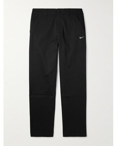 Nike El Chino gerade geschnittene Hose aus Twill aus einer Baumwollmischung - Schwarz
