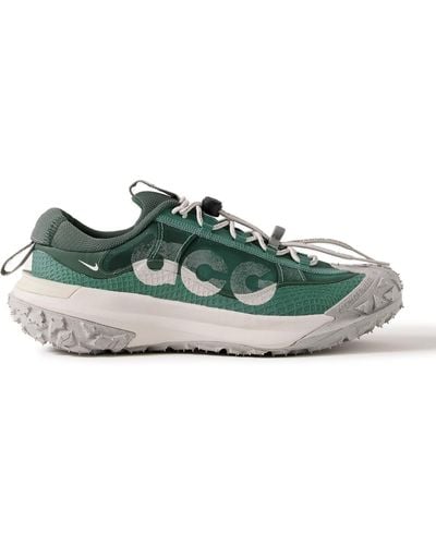 Nike Acg Mountain Fly 2 Low Rubber-trimmed Mesh Sneakers - Green