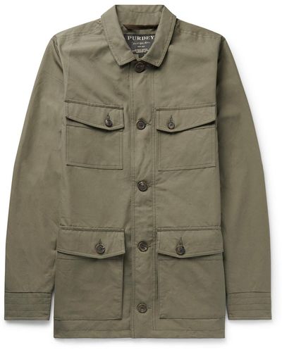 James Purdey & Sons Percival Cotton Utility Jacket - Green