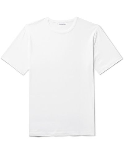 Sunspel Sea Island Cotton-jersey T-shirt - White