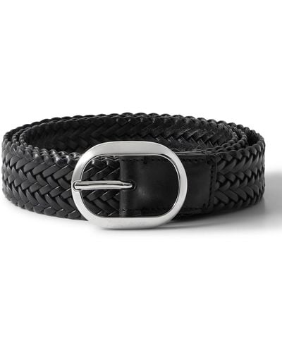 Tom Ford 3cm Woven Leather Belt - Black