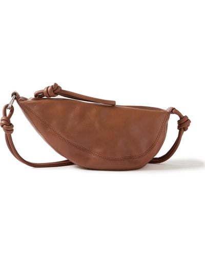 Dries Van Noten Leather Messenger Bag - Brown