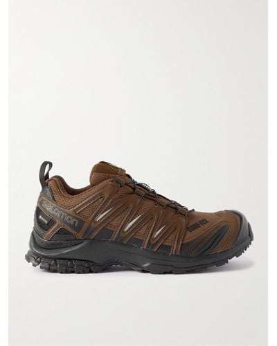 and wander Salomon Xa Pro 3d Rubber-trimmed Gore-tex® Mesh Trail Running Trainers - Brown