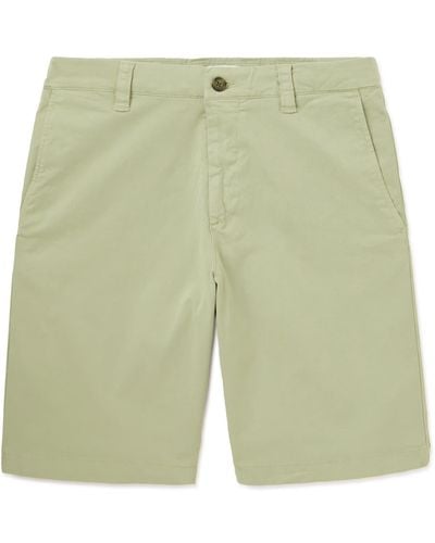NN07 Crown 1005 Straight-leg Organic Cotton-blend Twill Shorts - Green