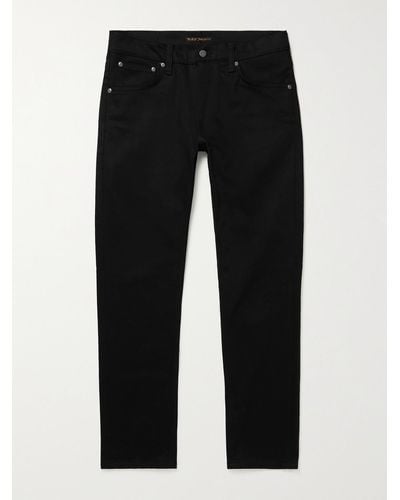 Nudie Jeans Steady Eddie Ii Slim-fit Tapered Organic Jeans - Black