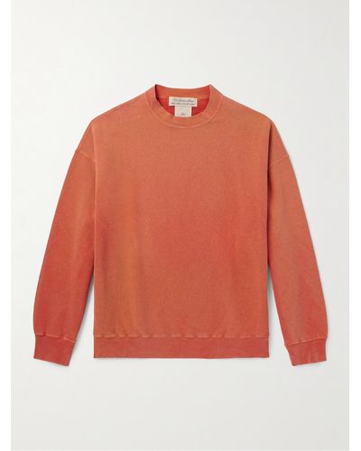 Remi Relief Cotton-jersey Sweatshirt - Orange