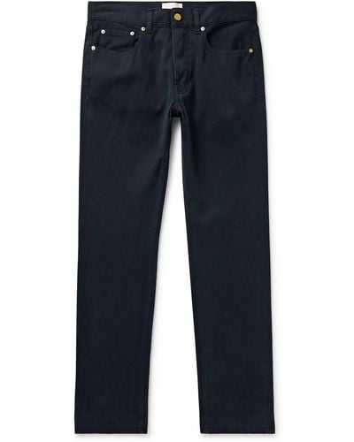 Sid Mashburn Straight-leg Slim-fit Cotton-blend Corduroy Pants - Blue