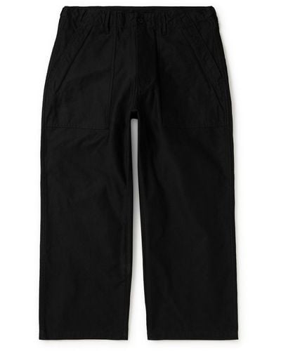Beams Plus Wide-leg Cotton-twill Pants - Black
