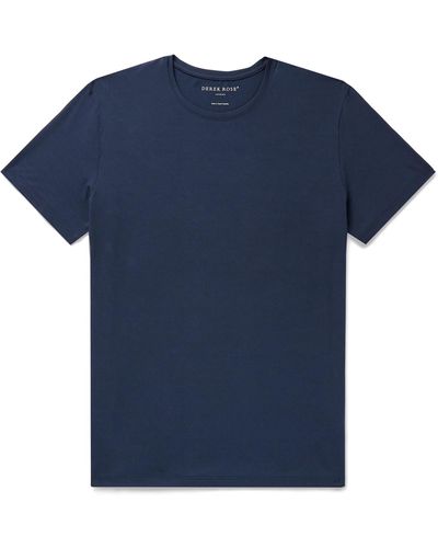 Derek Rose Basel Stretch Micro Modal Jersey T-shirt - Blue