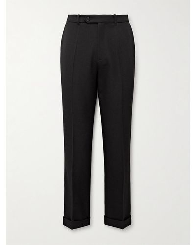 The Row Seth Slim-fit Wool Suit Pants - Black