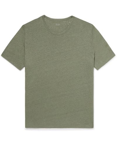 Hartford Linen-jersey T-shirt - Green