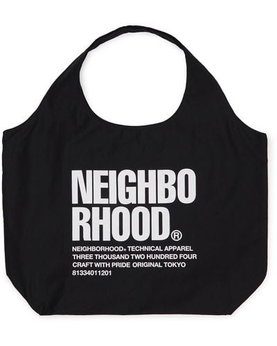 Neighborhood Id Large Printed Cotton-twill Tote Bag - Black