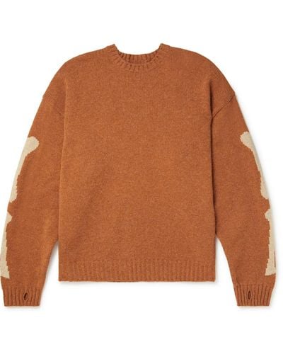 Kapital Intarsia Wool Sweater - Brown