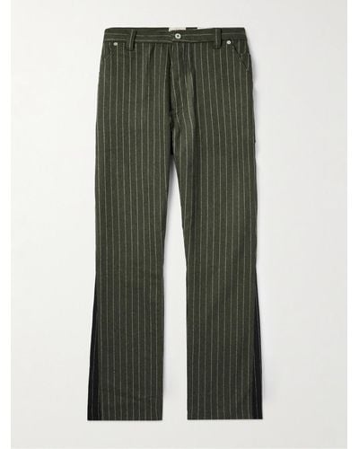GALLERY DEPT. Business Carpenter Straight-leg Pinstriped Woven Trousers - Green
