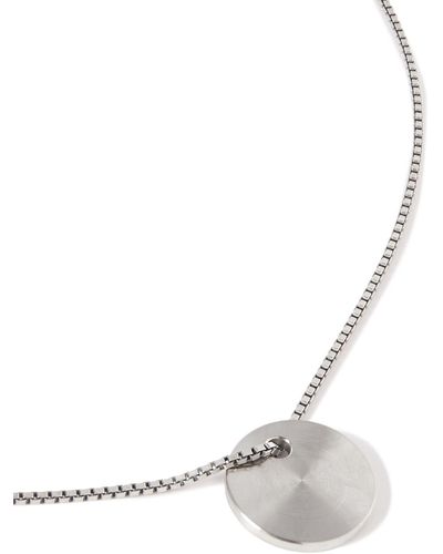 Alice Made This Dot Sterling Silver And Stainless Steel Pendant Necklace - White